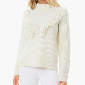 Tuckernuck Ivory Fringe Caswell Sweater